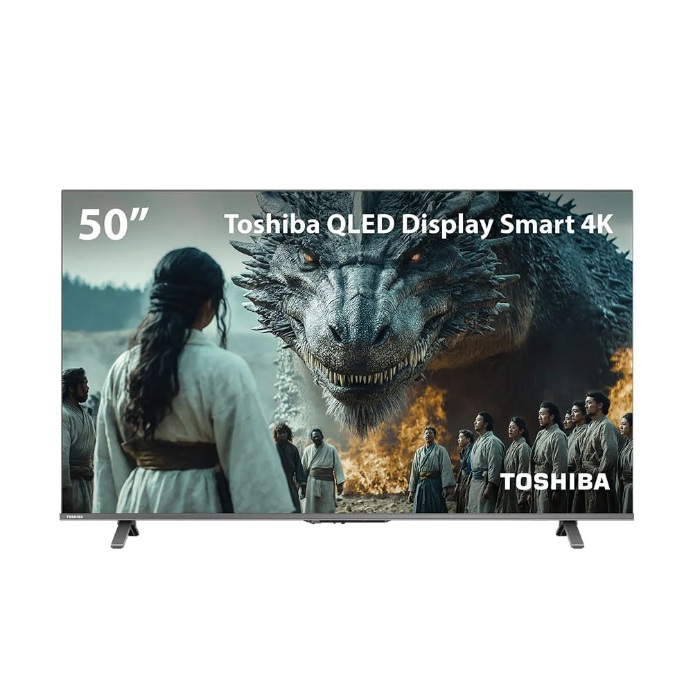 (Multicoin R$1399) Smart Tv Qled 50 4k Toshiba Google Tv 3hdmi 2usb Wi-Fi